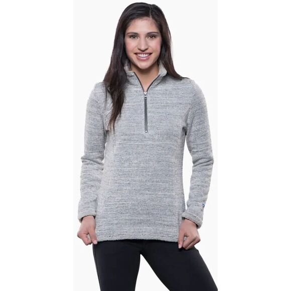 Kuhl Sweaters - Kuhl Womens Sweater Gray Alska 1/4 Zip Knit Long Sleeve Pullover Outdoor Medium